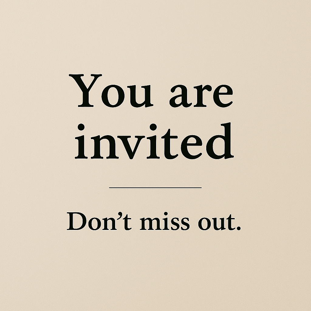 Invitations are Opportunities